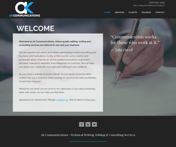 AK Communications Website