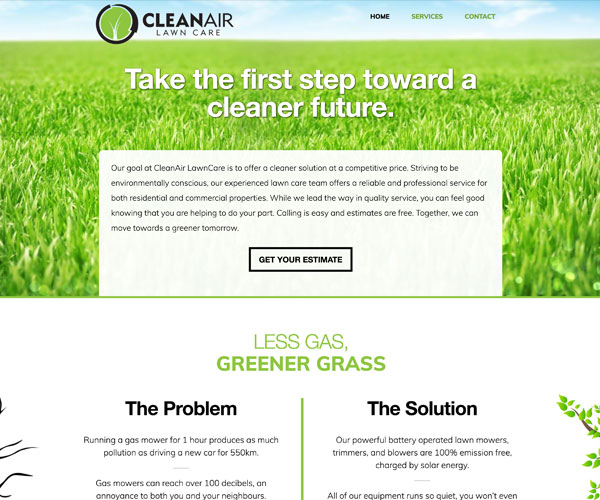 CleanAir LawnCare Website